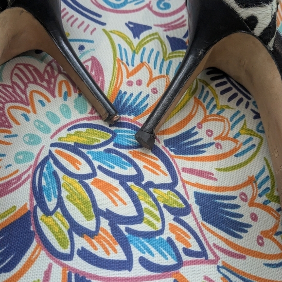 Jimmy Choo Horse Hair Zebra Print Heels - Picture 3 of 6